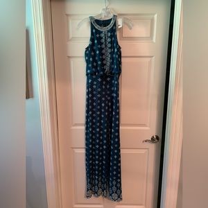 Brand new with tags!  White House Black Market JumpSuit Turquoise wide leg